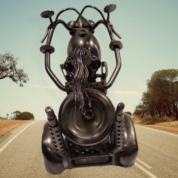 Three Wheel Metal Chopper Made from Scrap Metal - Picture 8 of 8